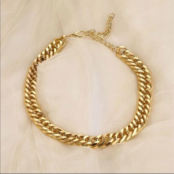 NEW Gold Unisex Cuban Link Chain Necklace - Picture 4 of 8